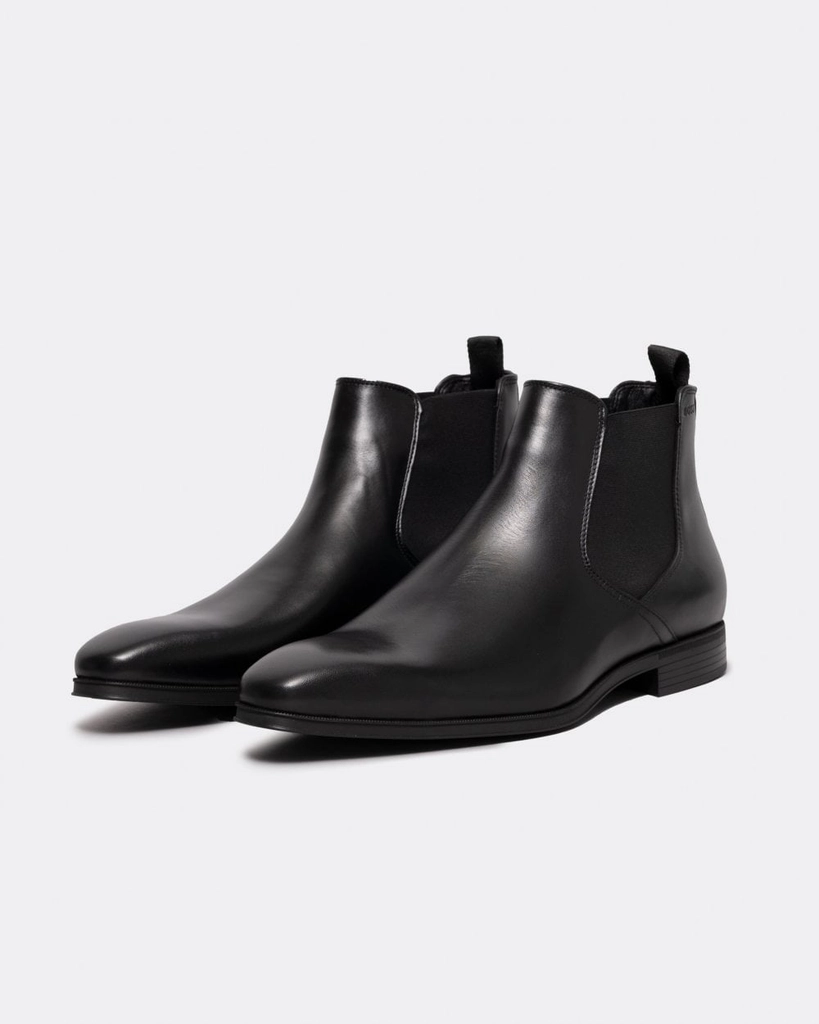 Hugo Boss Theon_Cheb_bu Mens Shoes - Black Leather - Size UK 12